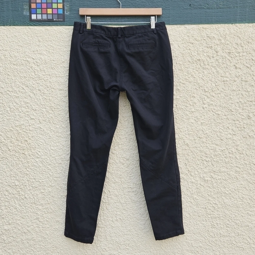 J. Crew black stretch skinny pants with zip pockets size 6 29 in inseam
